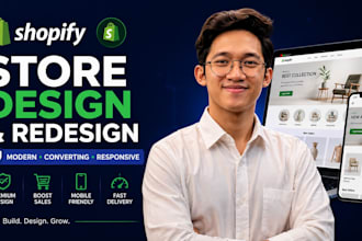 design shopify store, redesign shopify website, shopify website design