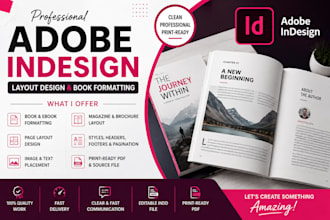 do any adobe indesign layout design or book formatting