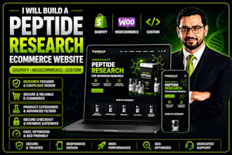 build a professional peptide research ecommerce website