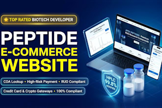 build a professional peptide research ecommerce website