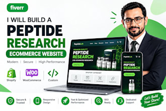 build a professional peptide research ecommerce website