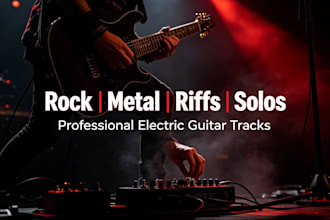 record electric guitar rhythm and lead dry tracks for your song