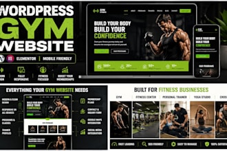 build a professional wordpress gym website with elementor