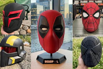 3d print and paint, ship custom 3d mask helmet, cosplay armour stl model