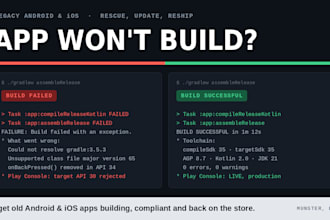 fix, update and modernize your existing android or ios app