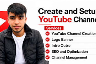 create and setup youtube channel