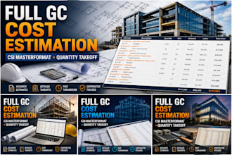 do full gc construction cost estimation and quantity takeoff using csi divisions