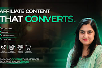 write SEO affiliate articles, blog posts, buying guides