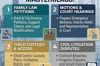 serve as your civil lawyer for civil law and family law case