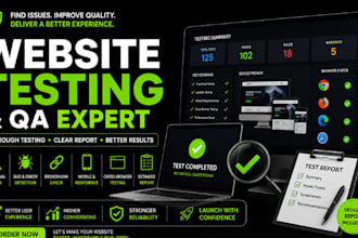 do website testing, QA and usability testing