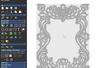 2d cnc vector design and toolpath