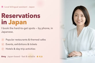 book hard to get restaurants, cafes and events in japan for you