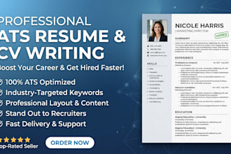 write and design a professional ats resume or cv