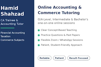 teach accounting and commerce subjects online