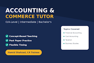 teach accounting and commerce subjects online