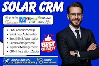 solar agency crm enerflo sunbase scoop solar gohighlevel hubspot zoho automation