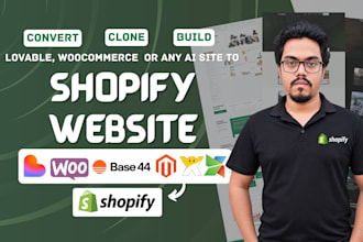 build, convert clone shopify store from lovable, replit or ai website with pwa
