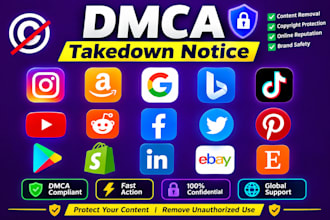 send dmca legal notice to remove infringing copyright violating content