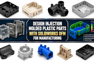 design injection molded plastic parts with solidworks dfm for manufacturing