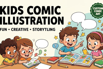 create educational comics for kids and learning materials