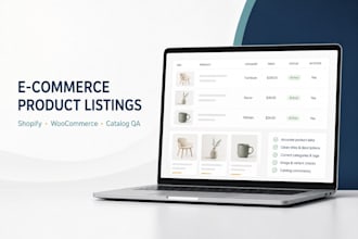 upload and clean shopify or woocommerce product listings