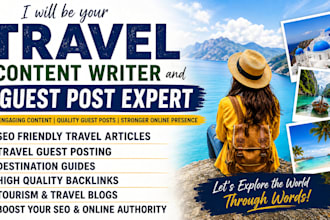 provide travel blogger outreach and tourism guest post services