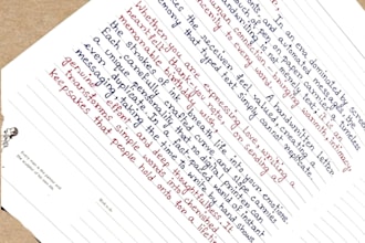 handwrite custom letters, thank you notes and assignments