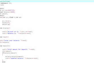 write c plus plus oop programs and projects