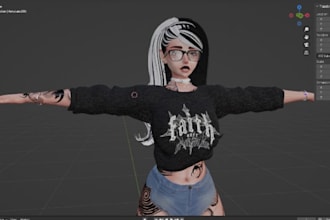 create a vrchat avatar, VR character, vtuber, vroid export in vrm