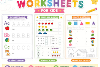 design engaging printable worksheets for preschool kids