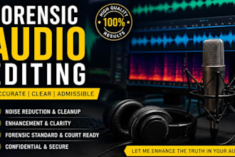 do forensic audio cleaning, audio repair, noise cleanup, detect background voice