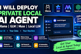 setup private local ai agent ollama offline ai agent llm muse glmmer self hosted