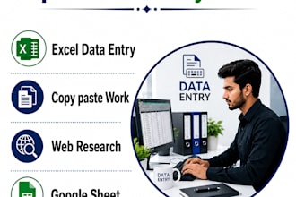 do data entry and excel copy paste work