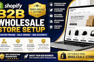 setup shopify b2b wholesale store with custom pricing