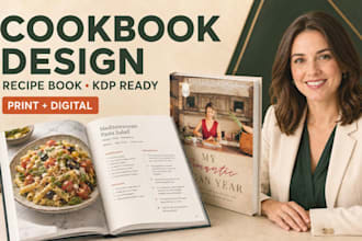 design and format your cookbook or recipe bookfor amazon KDP