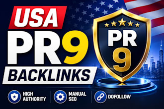 build USA pr9 high authority backlinks manually
