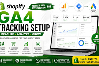 setup shopify ga4 ecommerce and google conversion tracking
