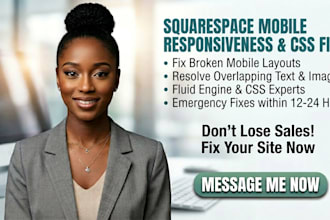fix squarespace broken layout, mobile issues, CSS bugs and website