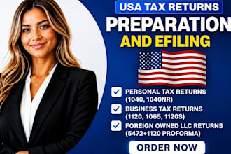 e file US tax returns for personal llc, c corp, s corp,  1040, 1120, 1065