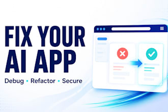 fix bugs, refactor and secure your vibe coded website or app