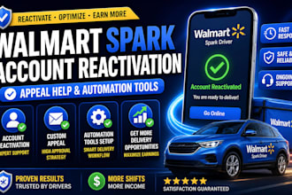 do uber reactivation, amazon flex, lyft, uber eats, spark, doordash bot