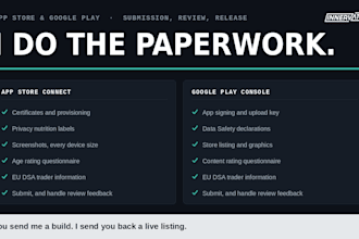publish your app to the apple app store and google play store