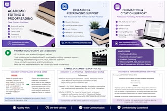 provide academic research, proofreading, formatting