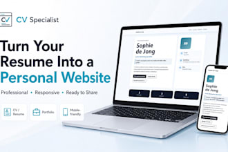 create a professional personal portfolio and resume website