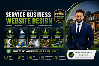 design pest control, cleaning, fumigation, landscaping and lawn care website