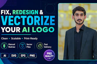 fix, redesign and vectorize your ai logo