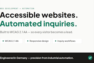 build an accessible wcag compliant website with automated inquiry workflows