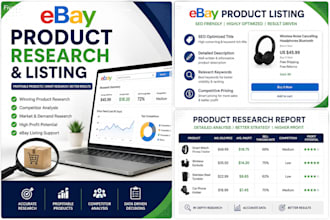 do ebay product research and listing