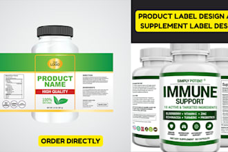 do product label design and supplement label design