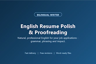 rewrite your resume in natural professional english